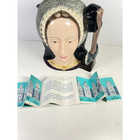 Royal Doulton Anne Boleyn Large Toby Jug D6844 1975 England 7" Vintage Mug Vase - Picture 12 of 14